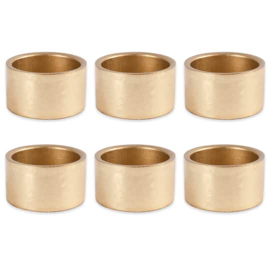 DII® Gold Round Painted Napkin Rings, 6ct.